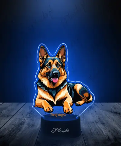 Lampka LED 3D Plexido z Nadrukiem Pies Owczarek Niemiecki - 2