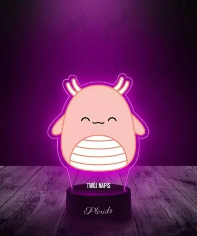 Lampka LED 3D Plexido z Nadrukiem Axolotl Squishmallows - 1
