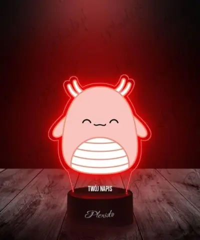Lampka LED 3D Plexido z Nadrukiem Axolotl Squishmallows - 2