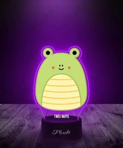 Lampka LED 3D Plexido z Nadrukiem Squishmallows Żaba - 3