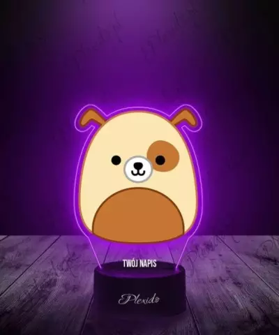 Lampka LED 3D Plexido z Nadrukiem Squishmallows Pies - 3