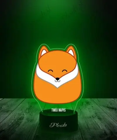 Lampka LED 3D Plexido z Nadrukiem Squishmallows Lis - 2