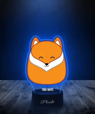 Lampka LED 3D Plexido z Nadrukiem Squishmallows Lis - 3