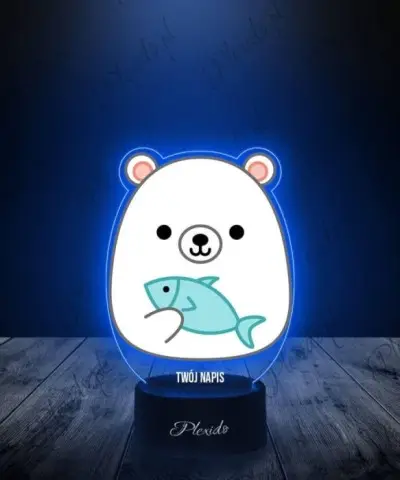 Lampka LED 3D Plexido z Nadrukiem Squishmallows Niedźwiadek - 2