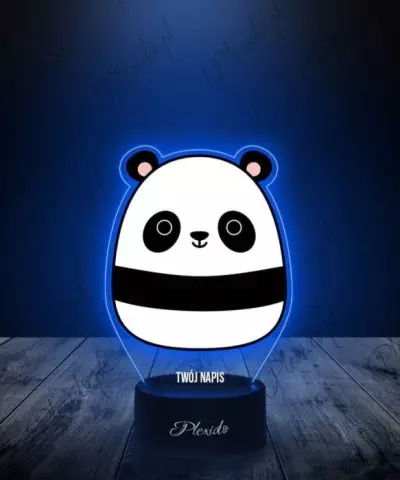 Lampka LED 3D Plexido z Nadrukiem Squishmallows Panda - 2