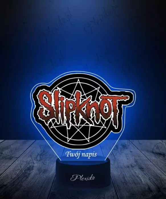 Lampka LED 3D Plexido z Nadrukiem Slipknot - 1