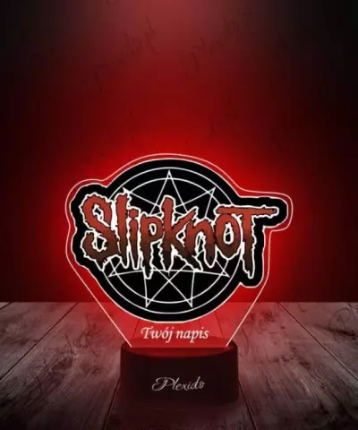 Lampka LED 3D Plexido z Nadrukiem Slipknot - 3