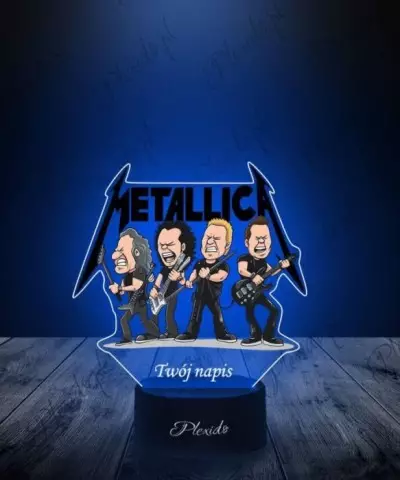 Lampka LED 3D Plexido z Nadrukiem Metallica - 1