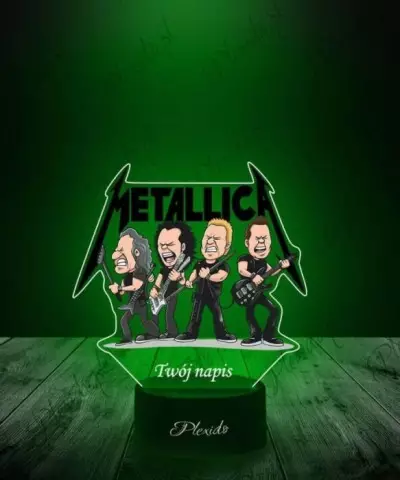 Lampka LED 3D Plexido z Nadrukiem Metallica - 2