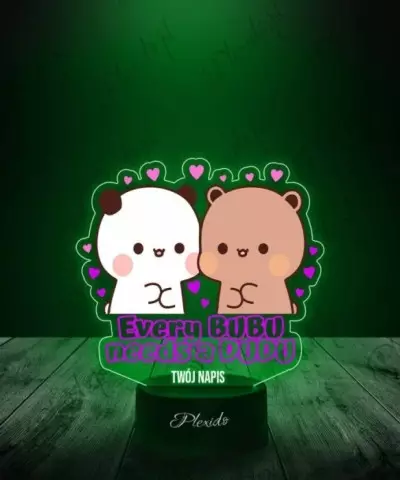 Lampka LED 3D Plexido z Nadrukiem Bajka Bubu i Dudu - 2