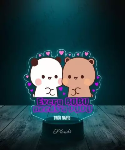 Lampka LED 3D Plexido z Nadrukiem Bajka Bubu i Dudu - 3