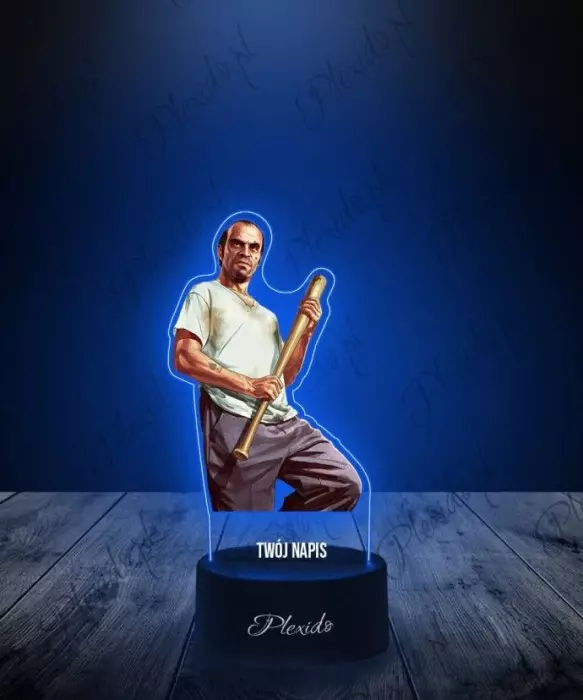 Lampka LED 3D Plexido z Nadrukiem Gra GTA V Trevor - 1