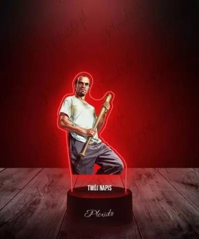 Lampka LED 3D Plexido z Nadrukiem Gra GTA V Trevor - 2