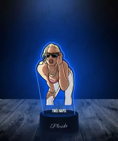 Lampka LED 3D Plexido z Nadrukiem GTA San Andreas Blonde Girl - 2