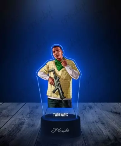 Lampka LED 3D Plexido z Nadrukiem Gra GTA V Franklin Clinton - 3