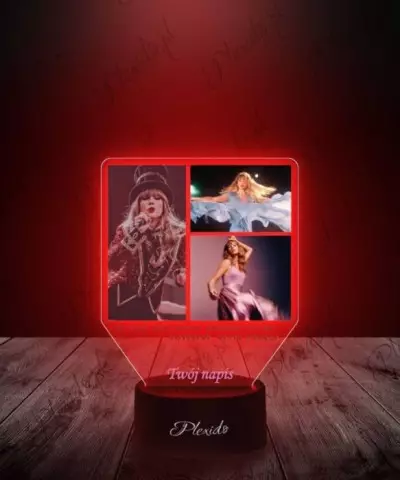 Lampka LED 3D Plexido z Nadrukiem Piosenkarka Taylor Swift - 2