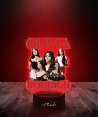Lampka LED 3D Plexido z Nadrukiem Piosenkarka Olivia Rodrigo - 3