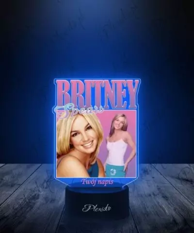 Lampka LED 3D Plexido z Nadrukiem Piosenkarka Britney Spears - 2