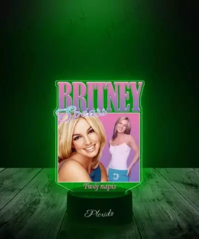 Lampka LED 3D Plexido z Nadrukiem Piosenkarka Britney Spears - 3