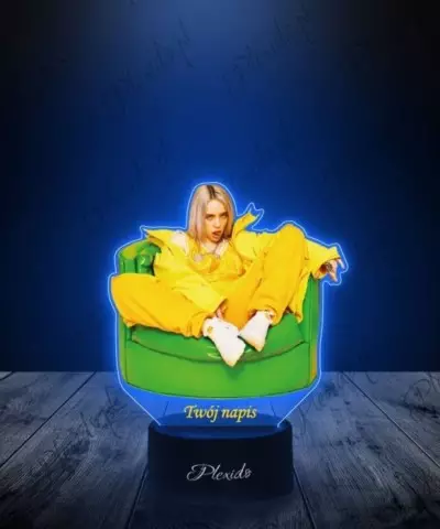 Lampka LED 3D Plexido z Nadrukiem Piosenkarka Billie Eilish - 3