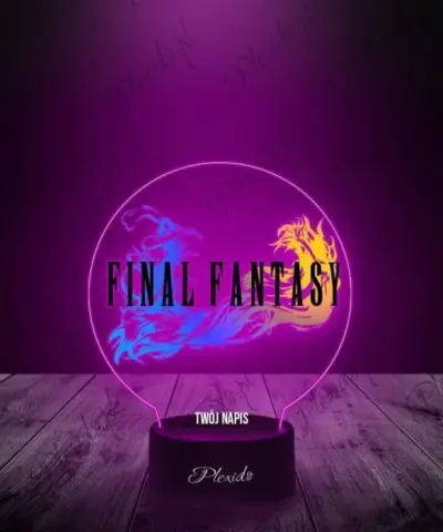 Lampka LED 3D Plexido z Nadrukiem Gra Final Fantasy Logo - 2