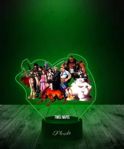 Lampka LED 3D Plexido z Nadrukiem Gra Final Fantasy VII Remake - 2