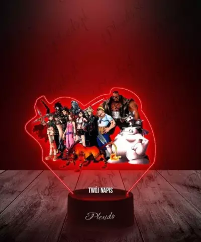 Lampka LED 3D Plexido z Nadrukiem Gra Final Fantasy VII Remake - 3