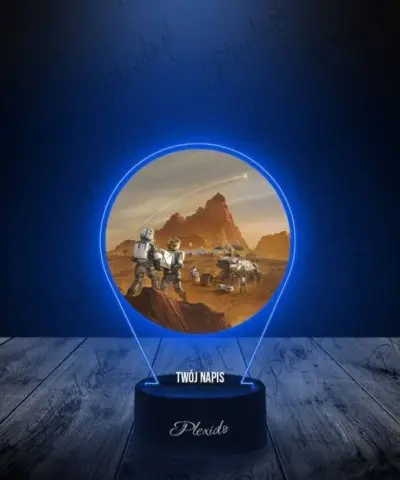 Lampka LED 3D Plexido z Nadrukiem Gra Terraformacja Marsa - 3
