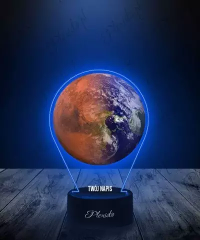 Lampka LED 3D Plexido z Nadrukiem Terraformacja Marsa Gra - 3