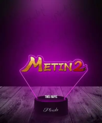 Lampka LED 3D Plexido z Nadrukiem Gra Metin 2 Logo - 2