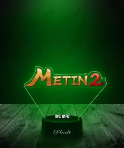 Lampka LED 3D Plexido z Nadrukiem Gra Metin 2 Logo - 3