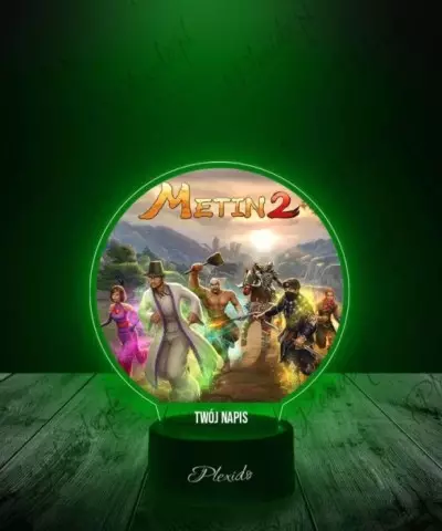 Lampka LED 3D Plexido z Nadrukiem Gra Metin 2 Bohaterowi - 3