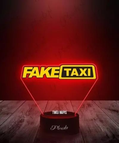 Lampka LED 3D Plexido z Nadrukiem Fake Taxi - 1