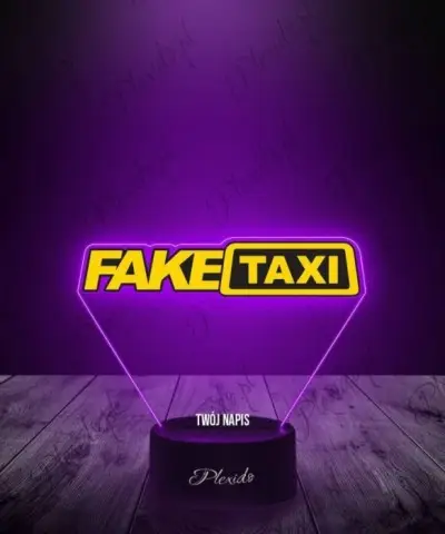 Lampka LED 3D Plexido z Nadrukiem Fake Taxi - 2