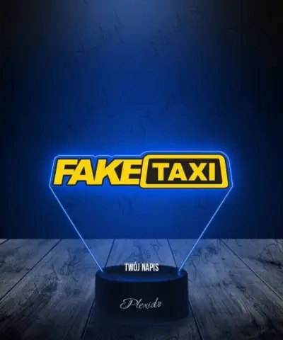 Lampka LED 3D Plexido z Nadrukiem Fake Taxi - 3