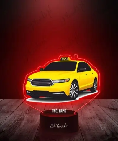 Lampka LED 3D Plexido z Nadrukiem Motoryzacja Taksówka - 2
