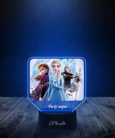 Lampka LED 3D Plexido z Nadrukiem Bajka Kraina Lodu - 2