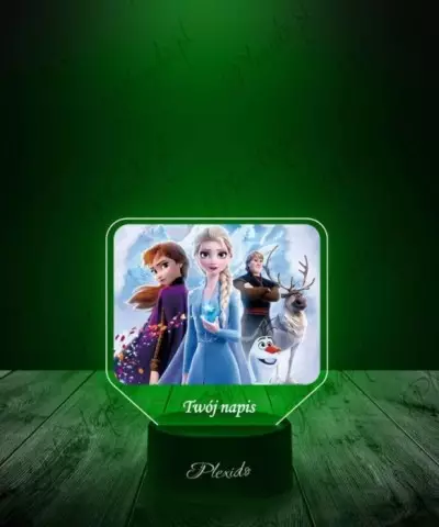 Lampka LED 3D Plexido z Nadrukiem Bajka Kraina Lodu - 3