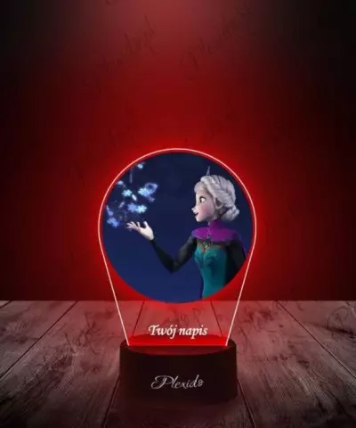 Lampka LED 3D Plexido z Nadrukiem Bajka Kraina Lodu Elsa - 2