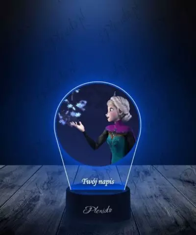 Lampka LED 3D Plexido z Nadrukiem Bajka Kraina Lodu Elsa - 3