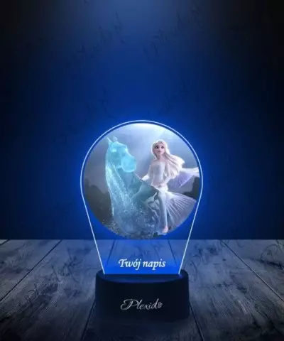 Lampka LED 3D Plexido z Nadrukiem Kraina Lodu Elsa i Nokk - 1