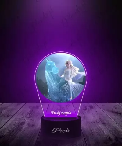 Lampka LED 3D Plexido z Nadrukiem Kraina Lodu Elsa i Nokk - 2