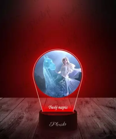 Lampka LED 3D Plexido z Nadrukiem Kraina Lodu Elsa i Nokk - 3
