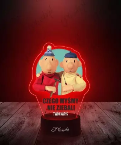Lampka LED 3D Plexido z Nadrukiem Sąsiedzi Pat & Mat - 1