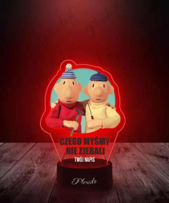 Lampka LED 3D Plexido z Nadrukiem Sąsiedzi Pat & Mat - 1