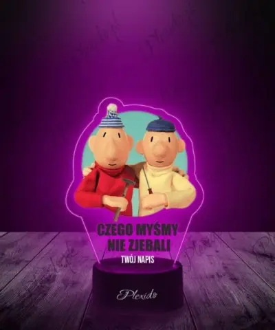 Lampka LED 3D Plexido z Nadrukiem Sąsiedzi Pat & Mat - 3