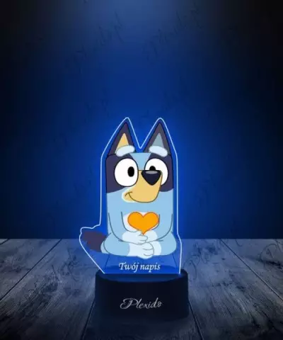Lampka LED 3D Plexido z Nadrukiem Bajka Bluey - 1