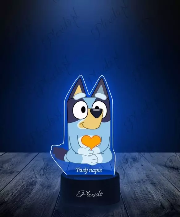 Lampka LED 3D Plexido z Nadrukiem Bajka Bluey - 1