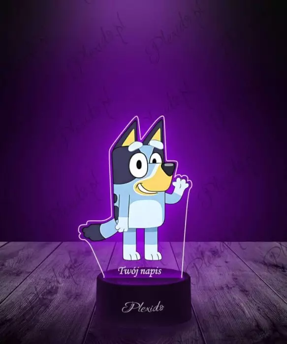 Lampka LED 3D Plexido z Nadrukiem Bluey Pies - 1