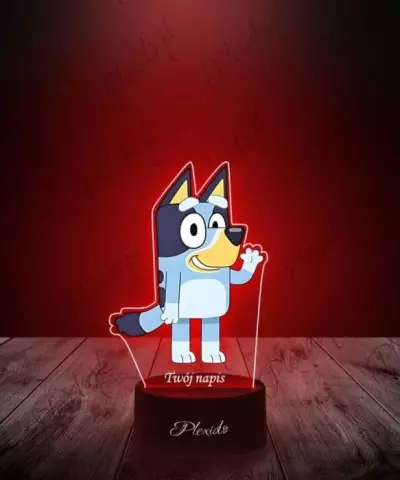 Lampka LED 3D Plexido z Nadrukiem Bluey Pies - 2